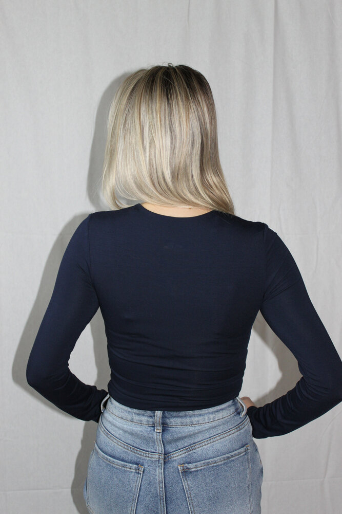 Blue basic top