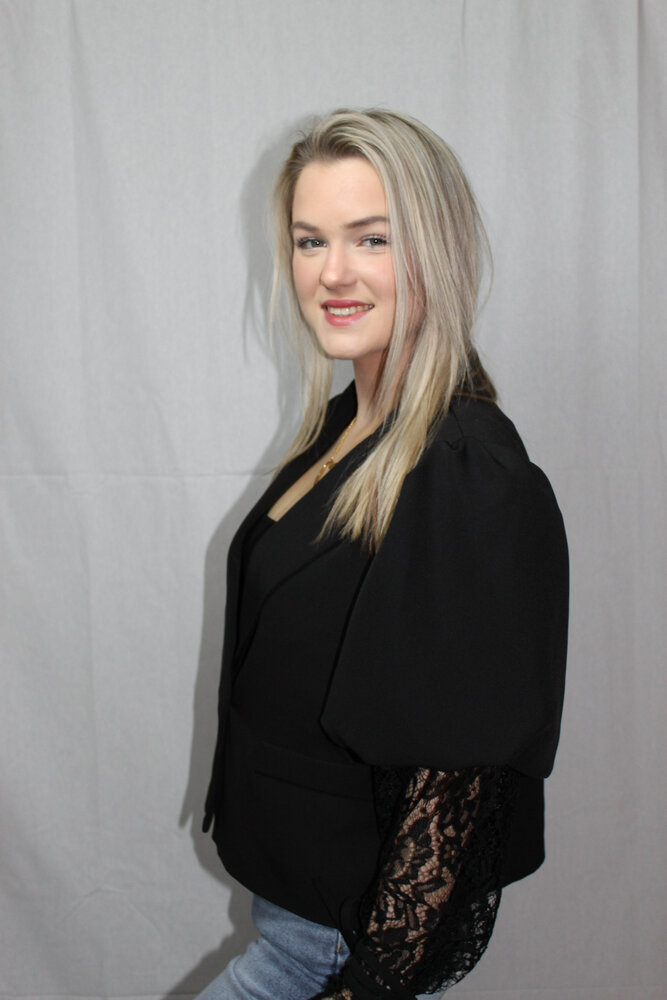Black blazer with lace
