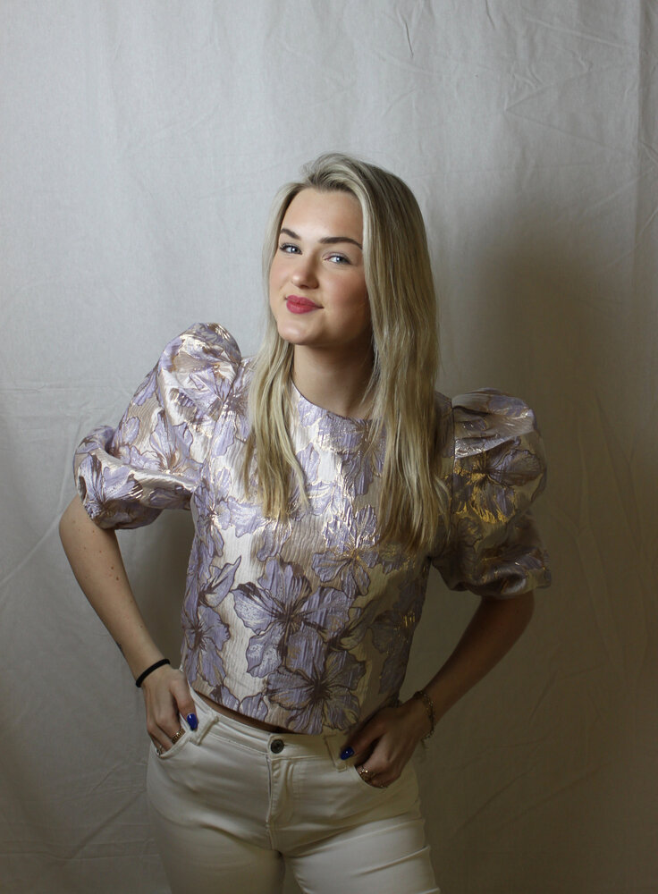 Purple flower top