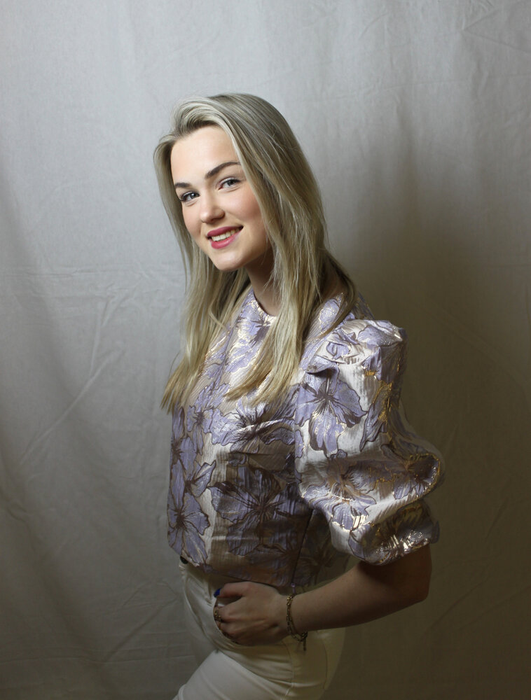 Purple flower top
