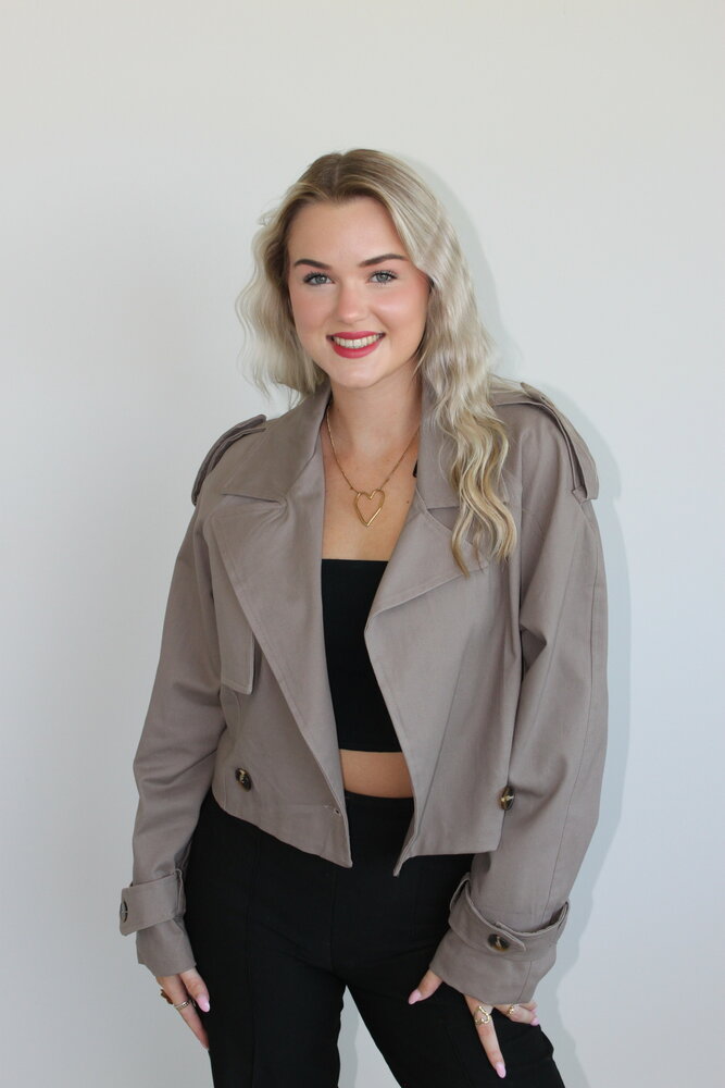 Beige trenchcoat