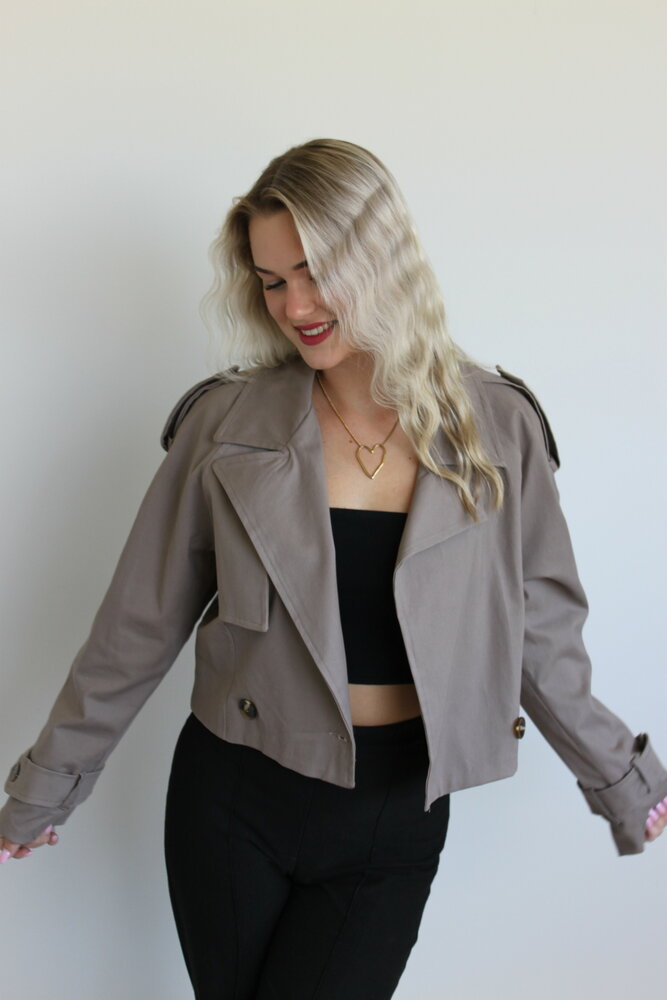 Beige trenchcoat