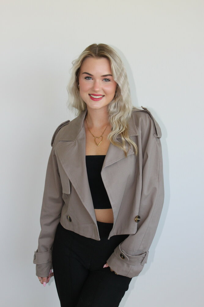 Beige trenchcoat