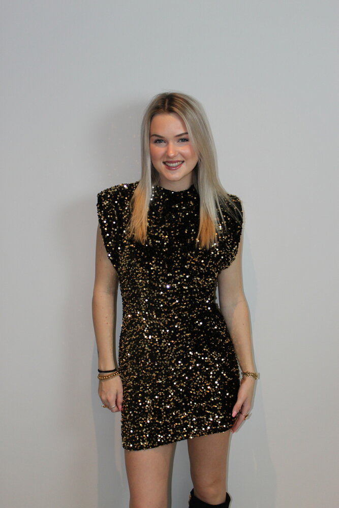 Golden glitter dress