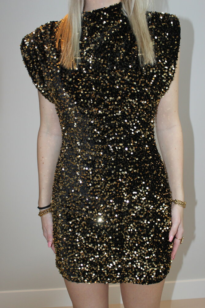 Golden glitter dress