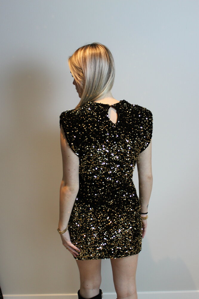 Golden glitter dress