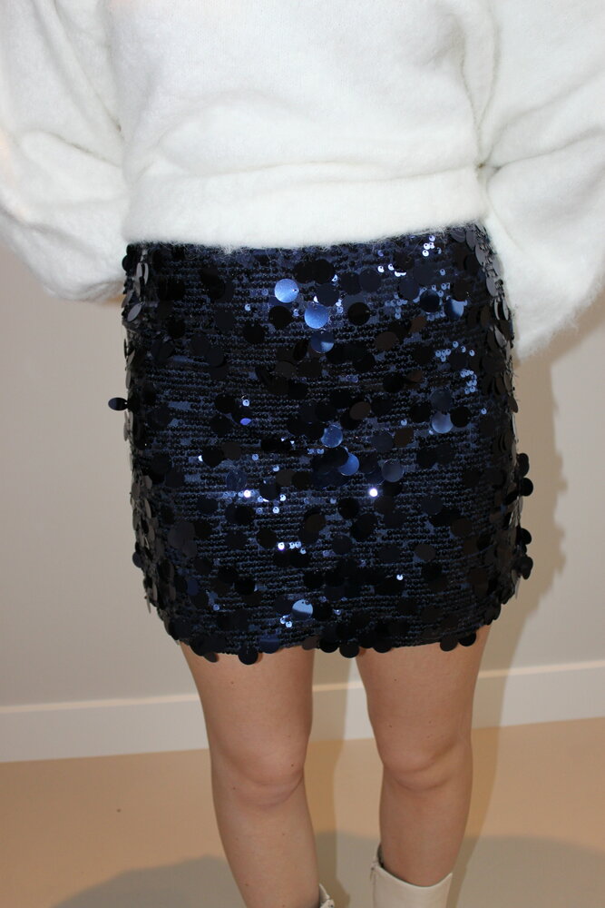 Blue paillet skirt
