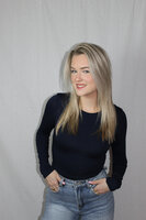 Blue basic top