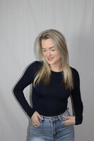 Blue basic top