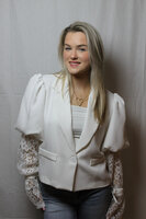 White blazer with lace