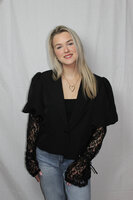 Black blazer with lace