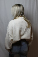 White knit sweater