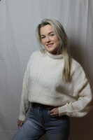 White knit sweater