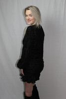 Black ruffle dress