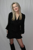 Black ruffle dress