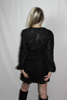 Black ruffle dress