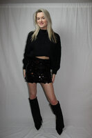Black sequin skirt