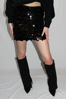 Black sequin skirt