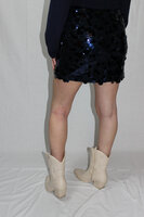 Blue sequin skirt