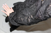 Black ruffle dress