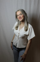 White top with gold
