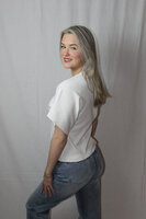 White top with gold