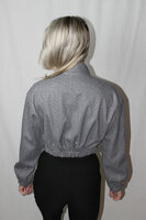 Cropped glitter jacket