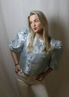 Blue flower top