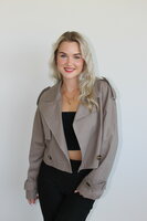 Beige trenchcoat