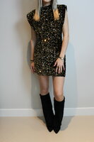 Golden glitter dress