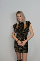 Golden glitter dress