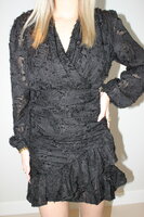 Black ruffle dress