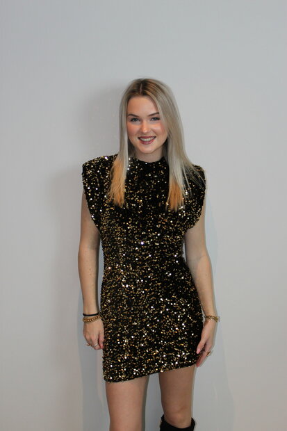 Golden glitter dress