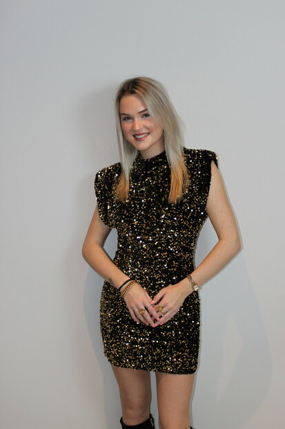 Golden glitter dress